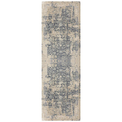 7' Blue Floral Runner Rug - Loft&Timber