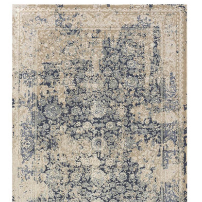 7' Blue Floral Runner Rug - Loft&Timber
