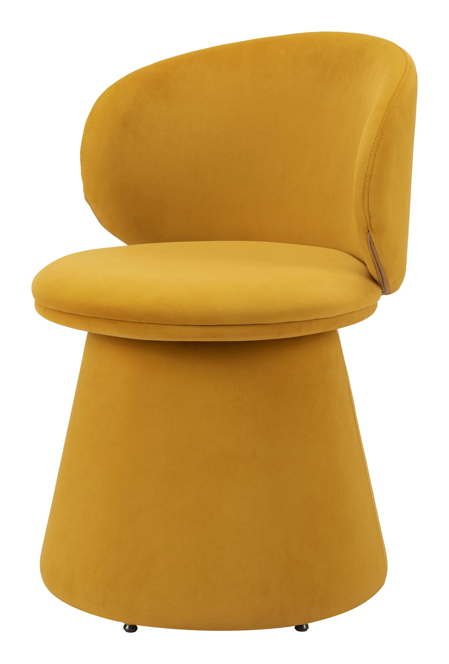 Orange Upholstered Velvet Swivel Dining Side Chair - Loft&Timber