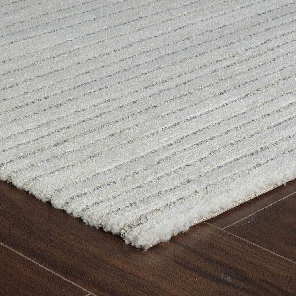 8' X 11' Cream and Beige Abstract Non Skid Area Rug - Loft&Timber