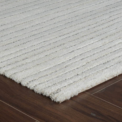 8' X 11' Cream and Beige Abstract Non Skid Area Rug - Loft&Timber
