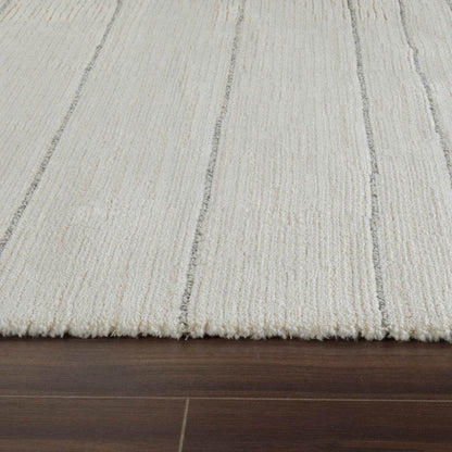 8' X 11' Cream and Beige Abstract Non Skid Area Rug - Loft&Timber