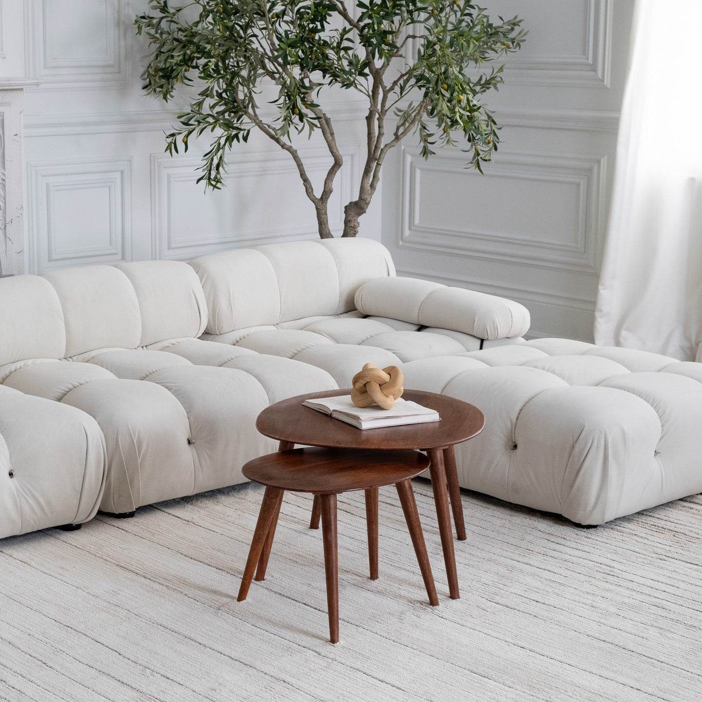 8' X 11' Cream and Beige Abstract Non Skid Area Rug - Loft&Timber