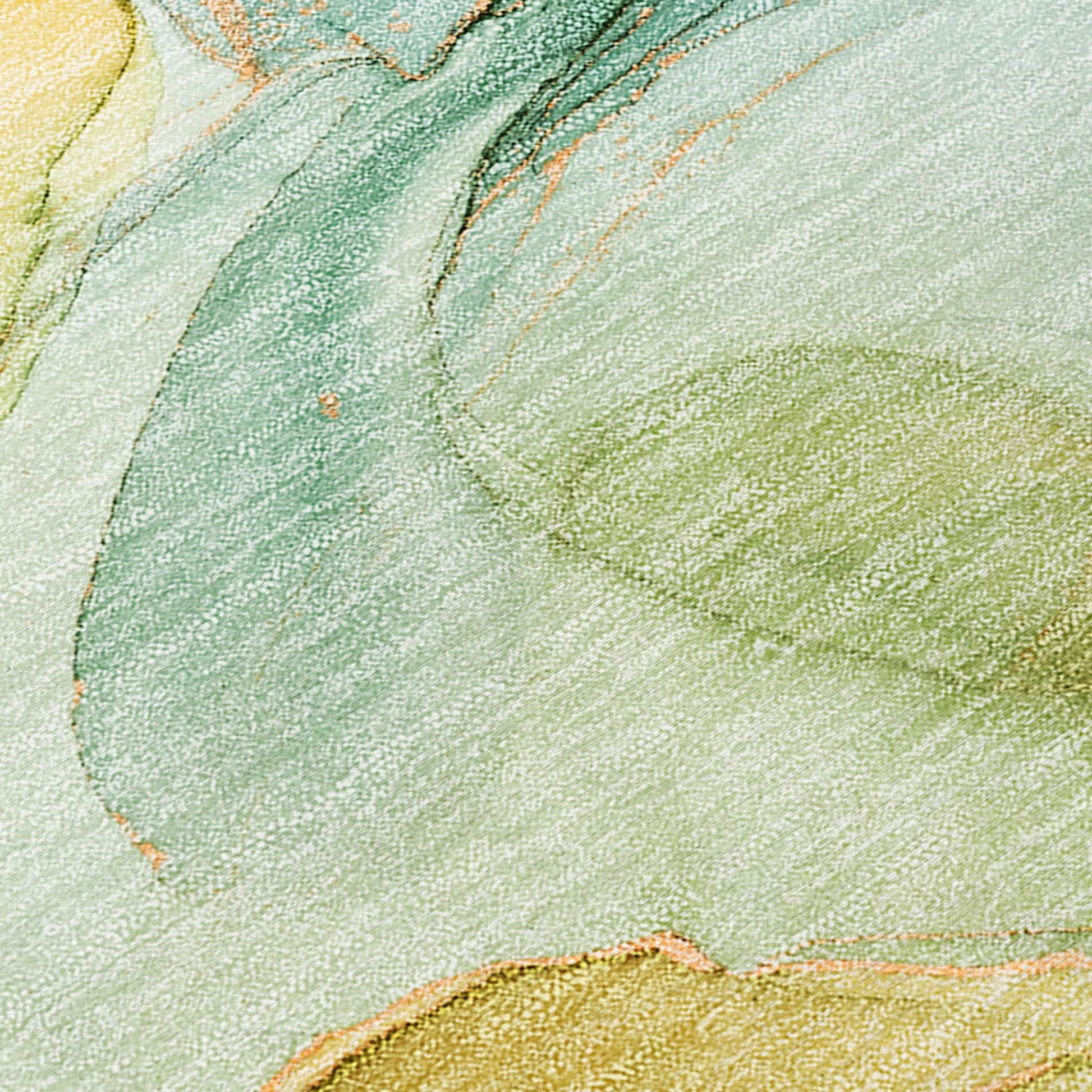 8' Runner Blue Abstract Washable Non Skid Indoor Outdoor Runner Rug - Loft&Timber