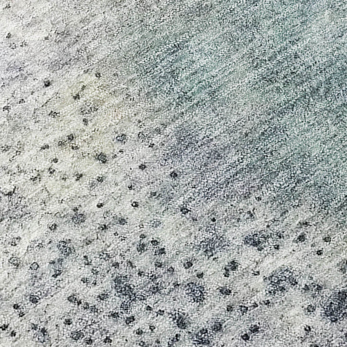 8' Runner Ivory Abstract Washable Non Skid Indoor Outdoor Runner Rug - Loft&Timber