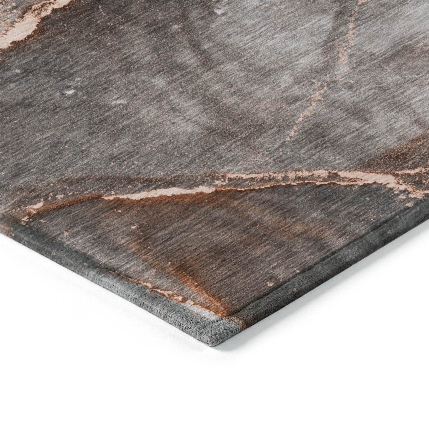 8' Runner Peach Abstract Washable Non Skid Indoor Outdoor Runner Rug - Loft&Timber