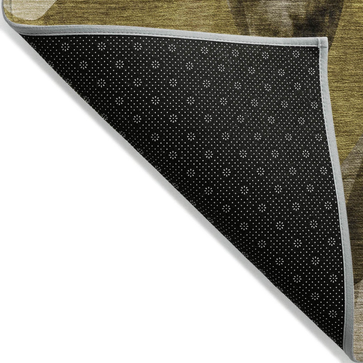 8' Runner Coffee Abstract Washable Non Skid Indoor Outdoor Runner Rug - Loft&Timber