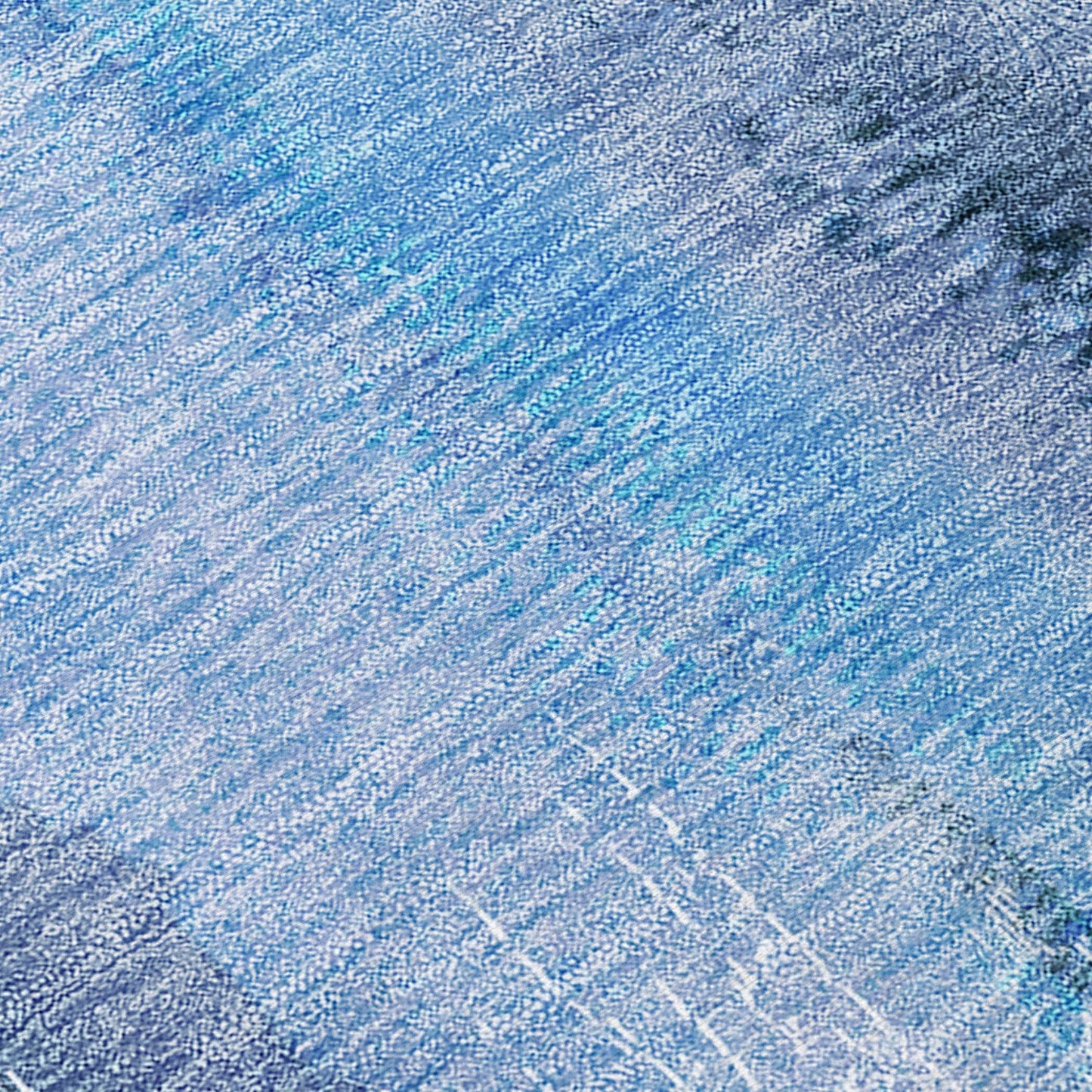 8' Runner Blue Washable Non Skid Indoor Outdoor Runner Rug - Loft&Timber