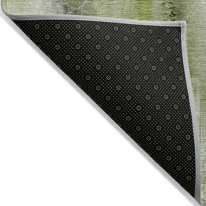 8' Runner Sage Washable Non Skid Indoor Outdoor Runner Rug - Loft&Timber