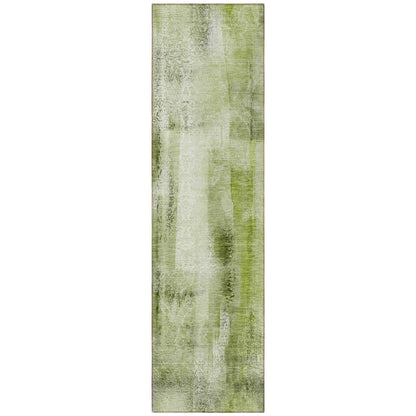 8' Runner Sage Washable Non Skid Indoor Outdoor Runner Rug - Loft&Timber