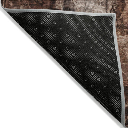 8' Runner Orange Floral Washable Non Skid Indoor Outdoor Runner Rug - Loft&Timber