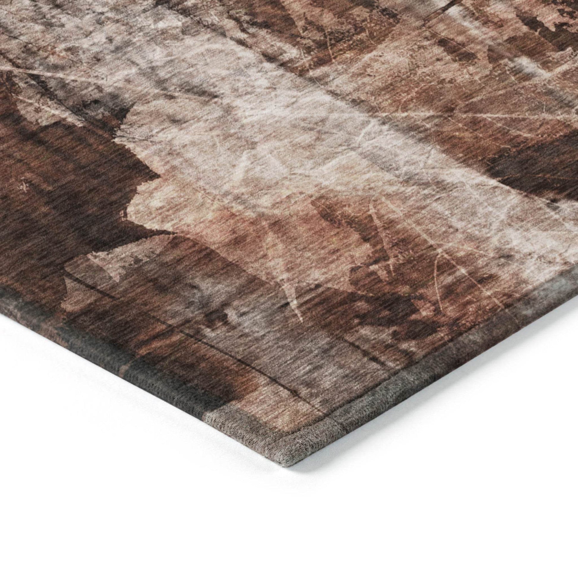 8' Runner Orange Floral Washable Non Skid Indoor Outdoor Runner Rug - Loft&Timber