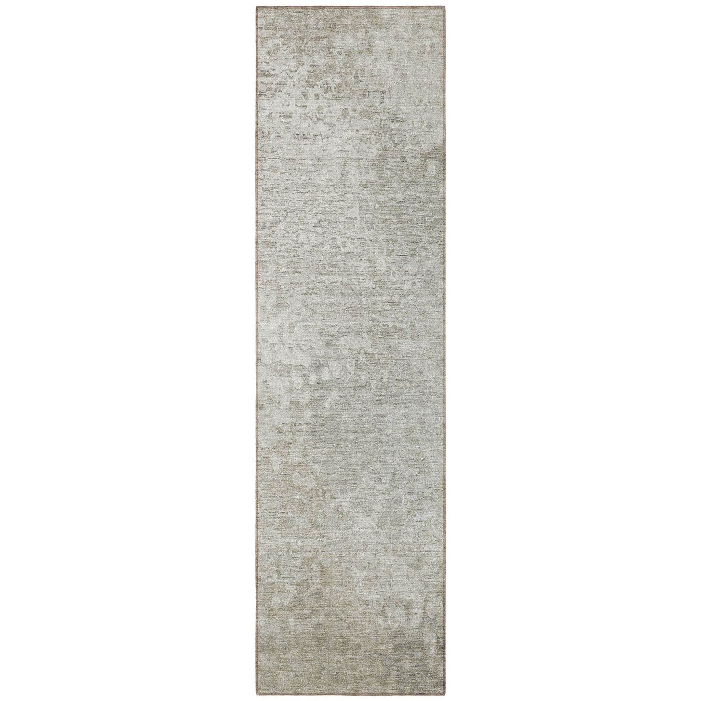 8' Runner Beige Washable Non Skid Indoor Outdoor Runner Rug - Loft&Timber