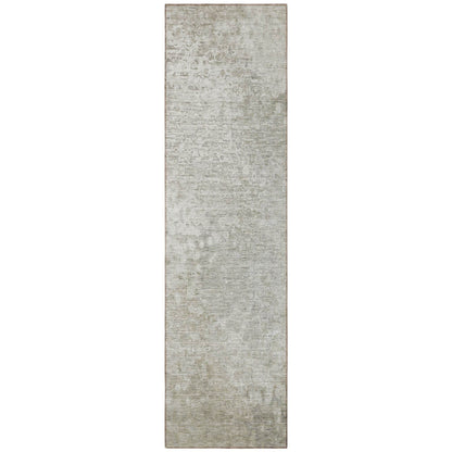 8' Runner Beige Washable Non Skid Indoor Outdoor Runner Rug - Loft&Timber