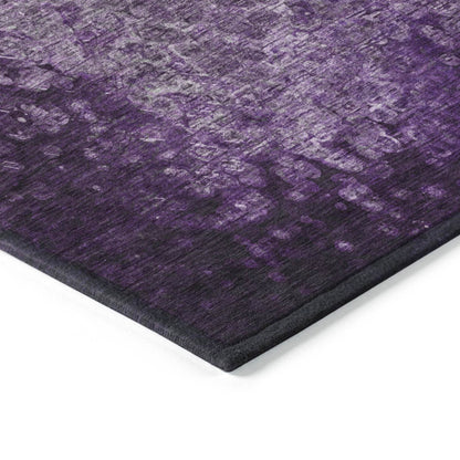 8' Runner Purple Washable Non Skid Indoor Outdoor Runner Rug - Loft&Timber
