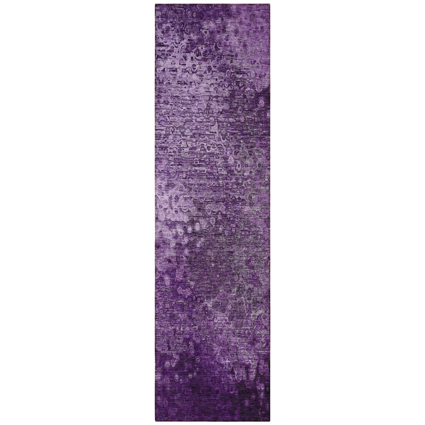 8' Runner Purple Washable Non Skid Indoor Outdoor Runner Rug - Loft&Timber