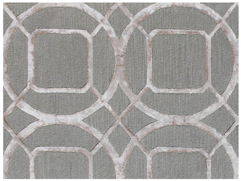 5' X 8' Gray and Light Gray Abstract Geometric Hand Tufted Area Rug - Loft&Timber
