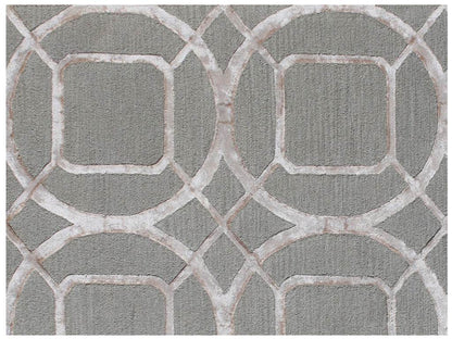 5' X 8' Gray and Light Gray Abstract Geometric Hand Tufted Area Rug - Loft&Timber