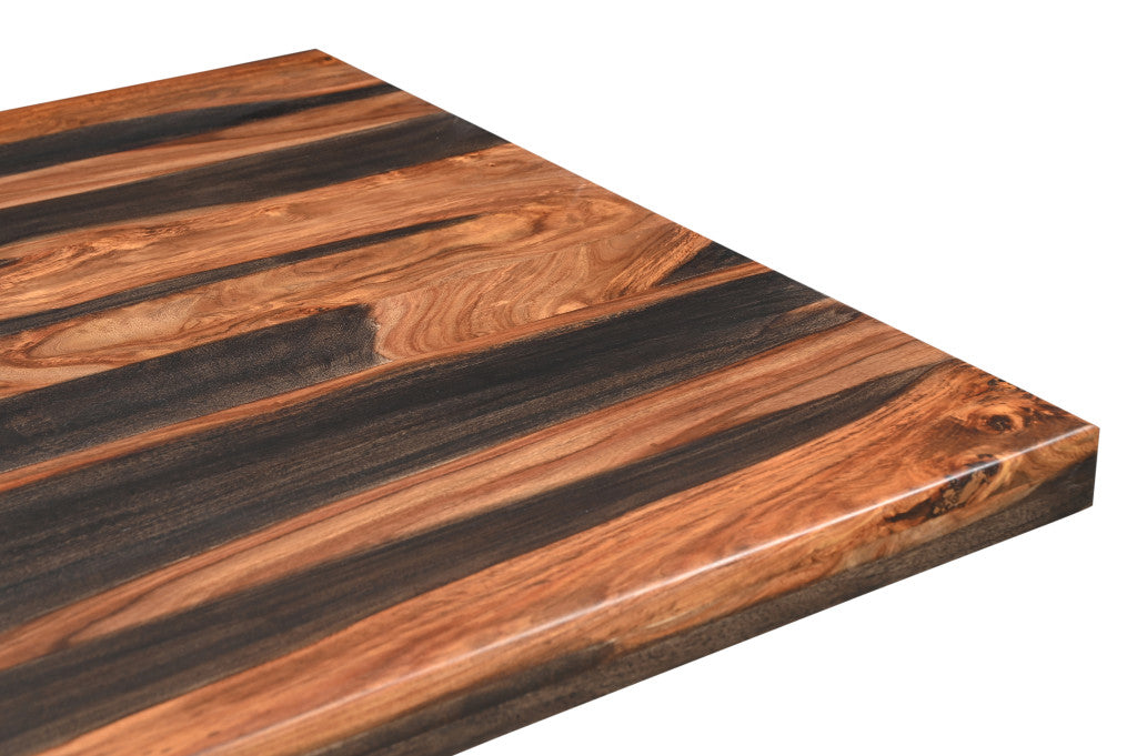 75" Brown Solid Wood Pedestal Base Dining Table - Loft&Timber