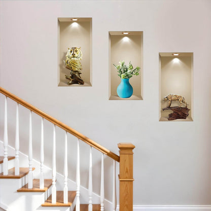 Set of Three Ala Faux Niche 3D Peel and Stick Wall Decals - Loft&Timber