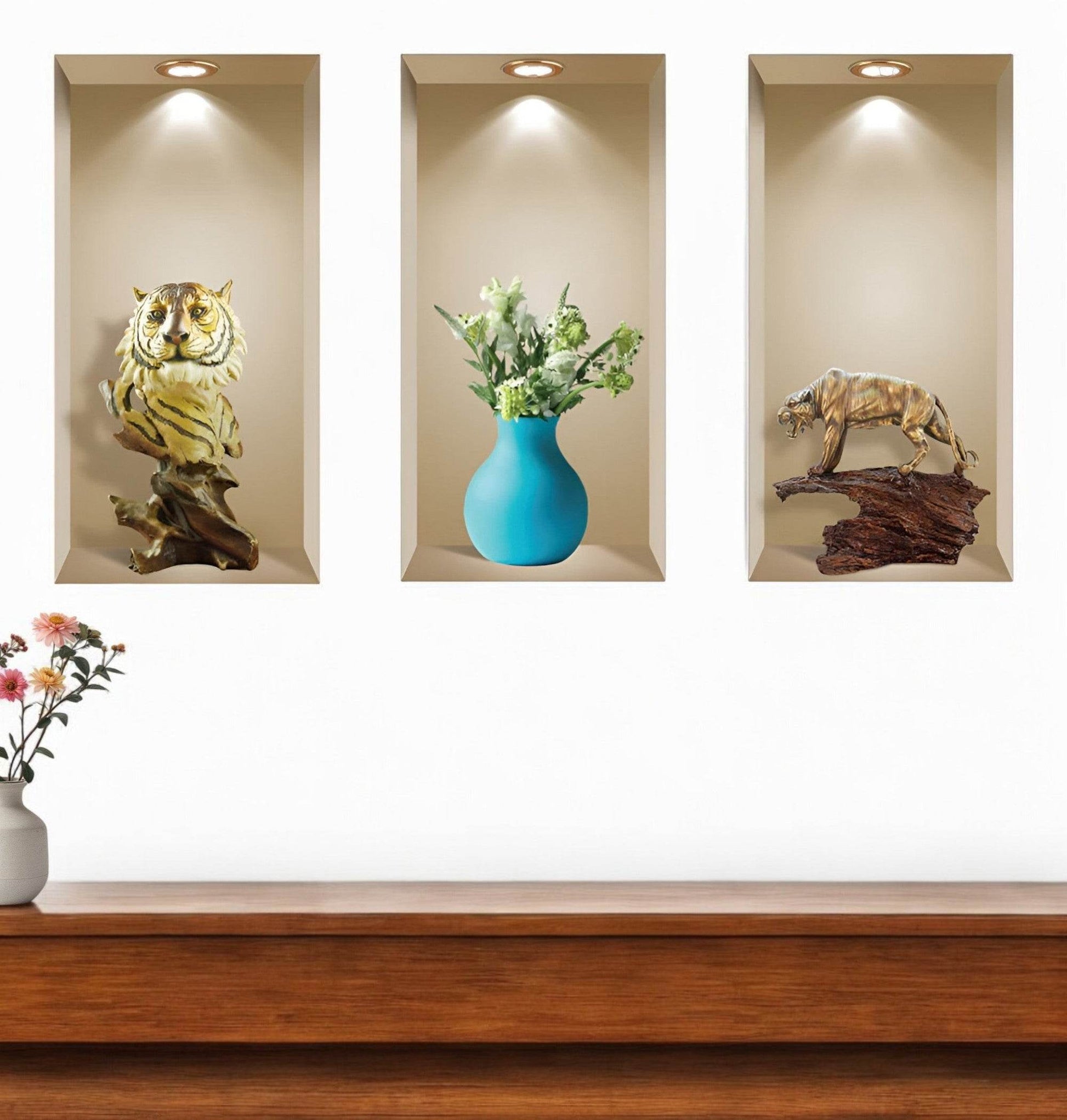 Set of Three Aba Faux Niche 3D Peel and Stick Wall Decals - Loft&Timber