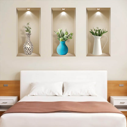 Set of Three Ada Faux Niche 3D Peel and Stick Wall Decals - Loft&Timber