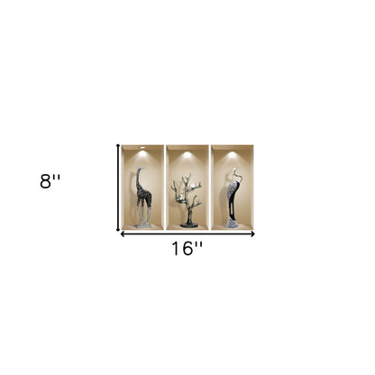 Set of Three Aga Faux Niche 3D Peel and Stick Wall Decals - Loft&Timber