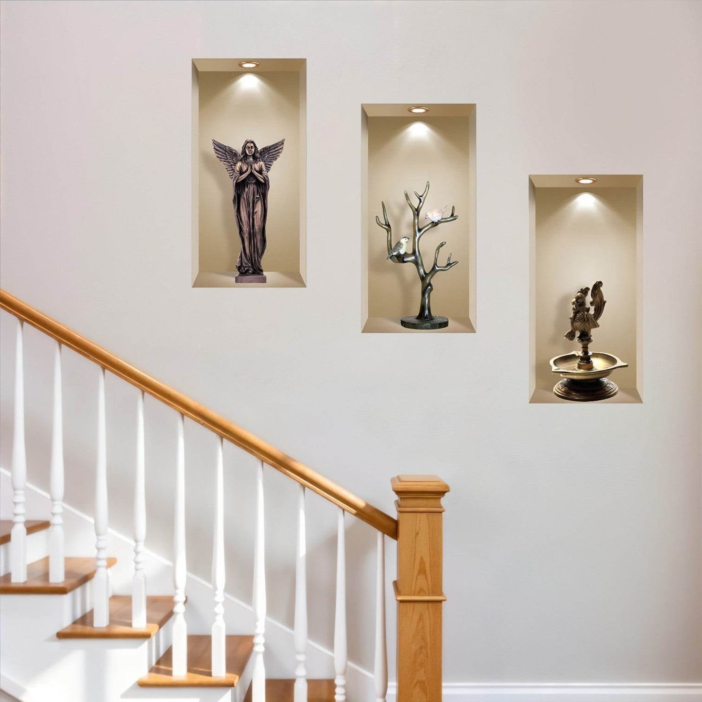 Set of Three Acy Faux Niche 3D Peel and Stick Wall Decals - Loft&Timber