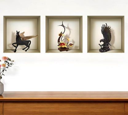 Set of Three Hag Faux Niche 3D Peel and Stick Wall Decals - Loft&Timber