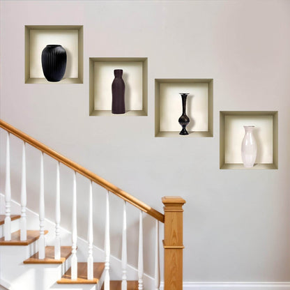 Set of Four Mac Faux Niche 3D Peel and Stick Wall Decals - Loft&Timber