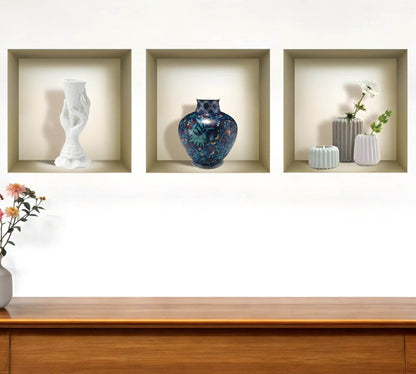 Set of Three Gio Faux Niche 3D Peel and Stick Wall Decals - Loft&Timber