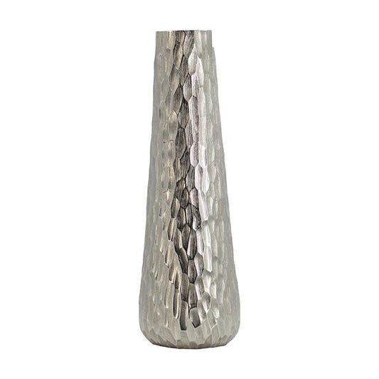 19" Silver Round Aluminum Table Vase - Loft&Timber
