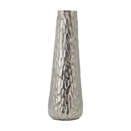 19" Silver Round Aluminum Table Vase - Loft&Timber