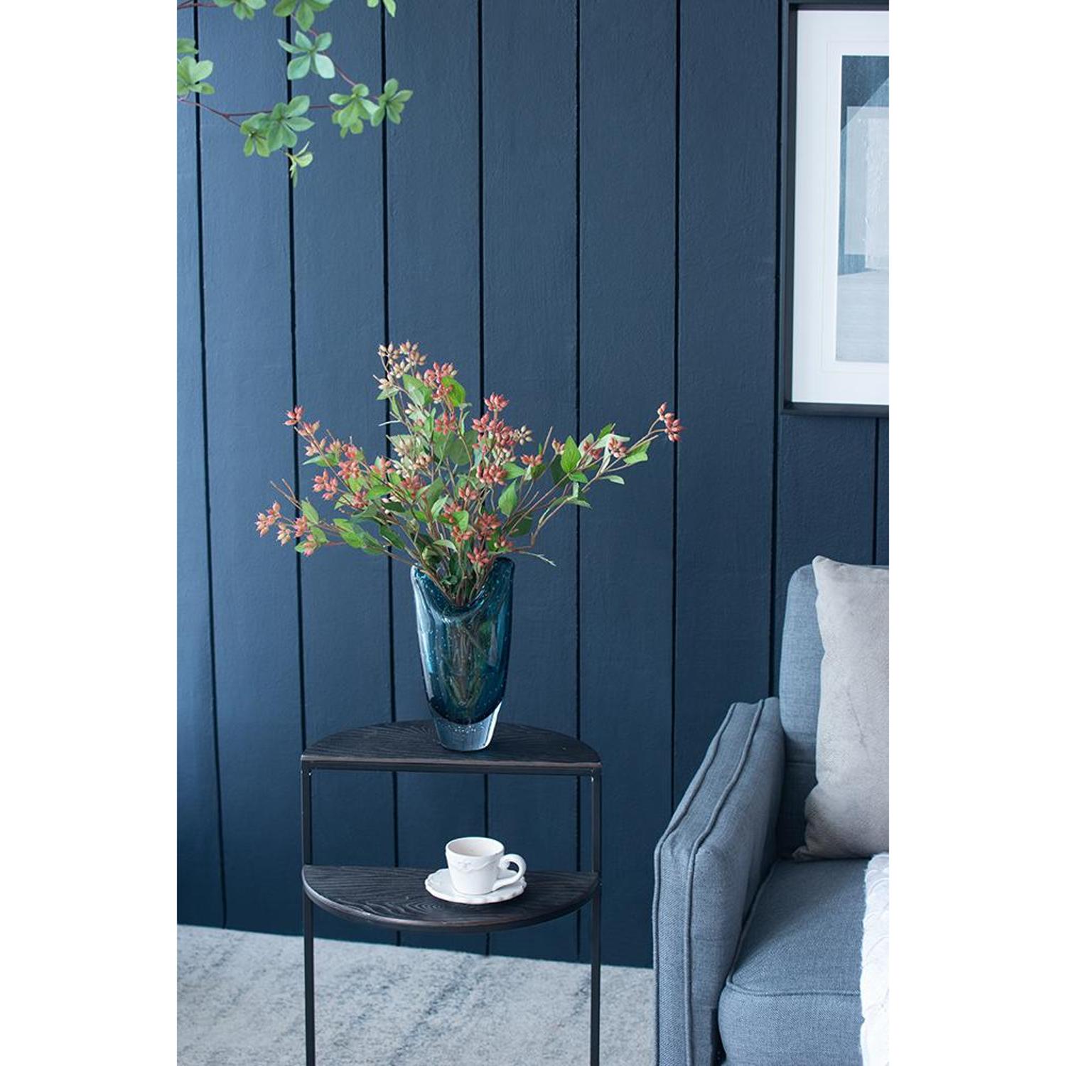 10" Cerulean Oval Glass Table Vase - Loft&Timber