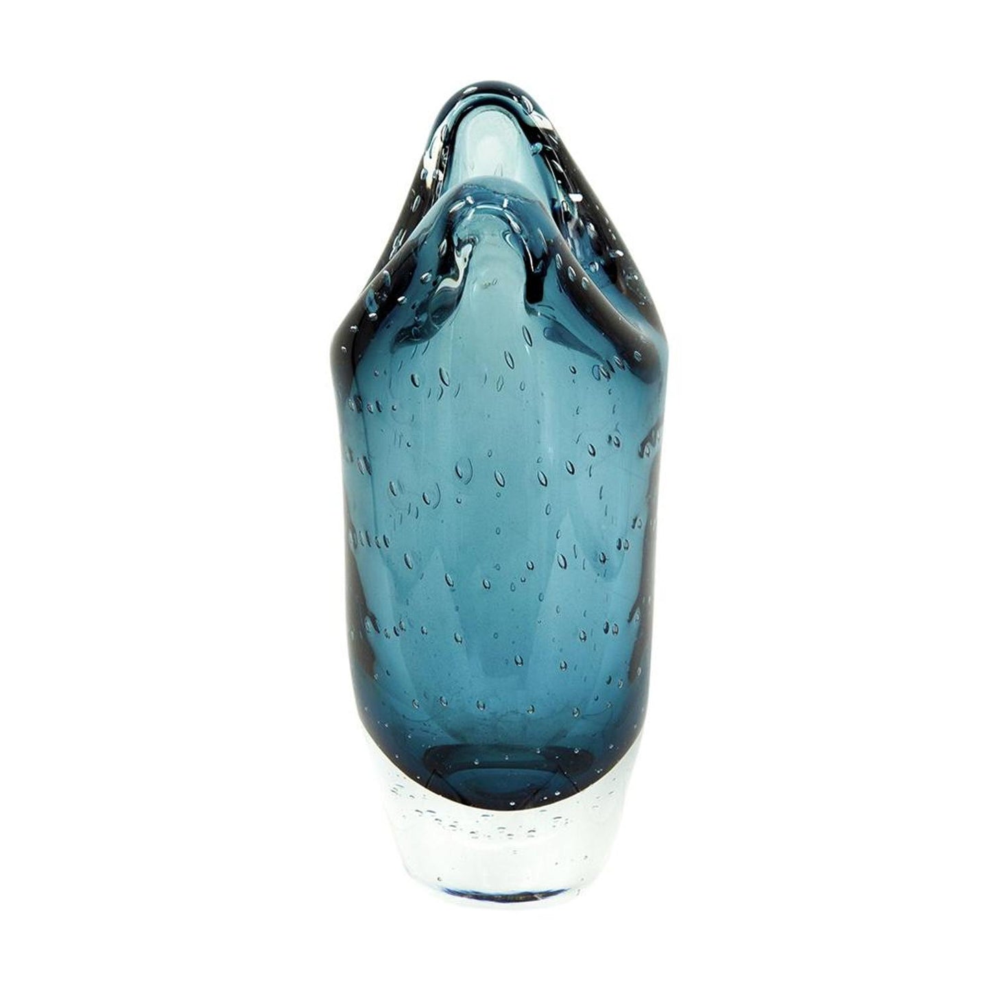 10" Cerulean Oval Glass Table Vase - Loft&Timber