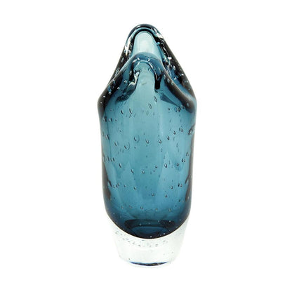 10" Cerulean Oval Glass Table Vase - Loft&Timber