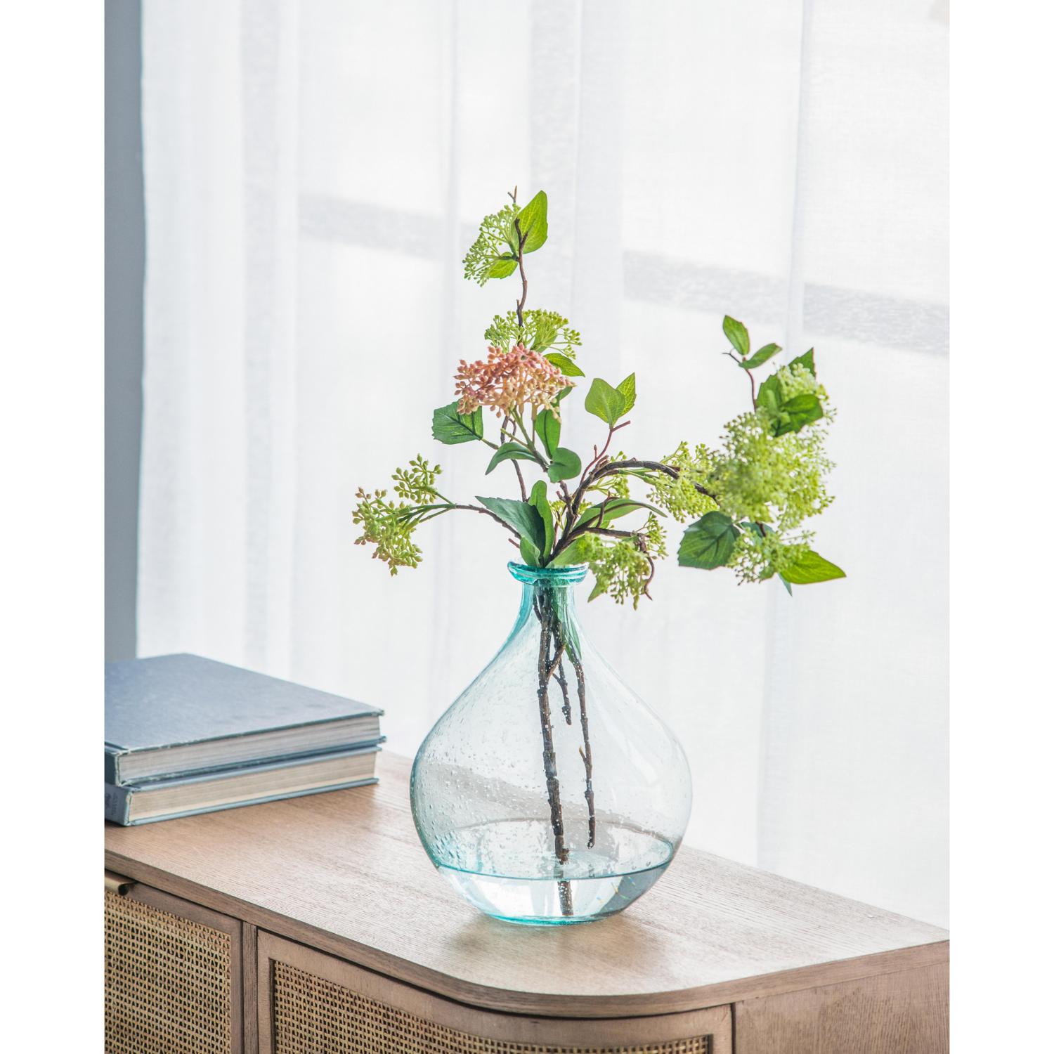 10" Aqua Bud Glass Table Vase - Loft&Timber
