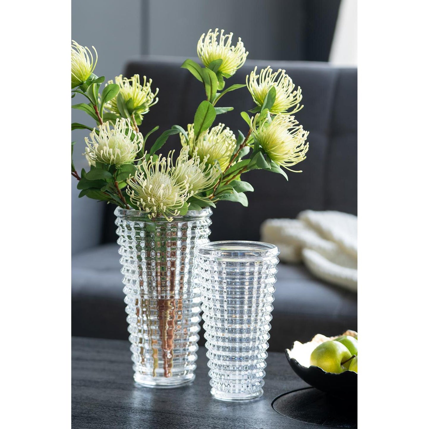 11" Clear Round Glass Table Vase-4