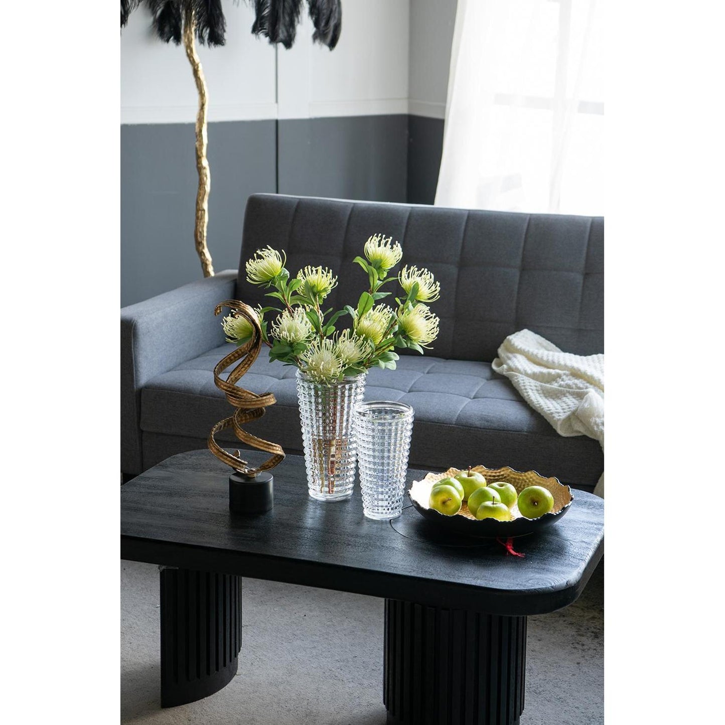 11" Clear Round Glass Table Vase-8