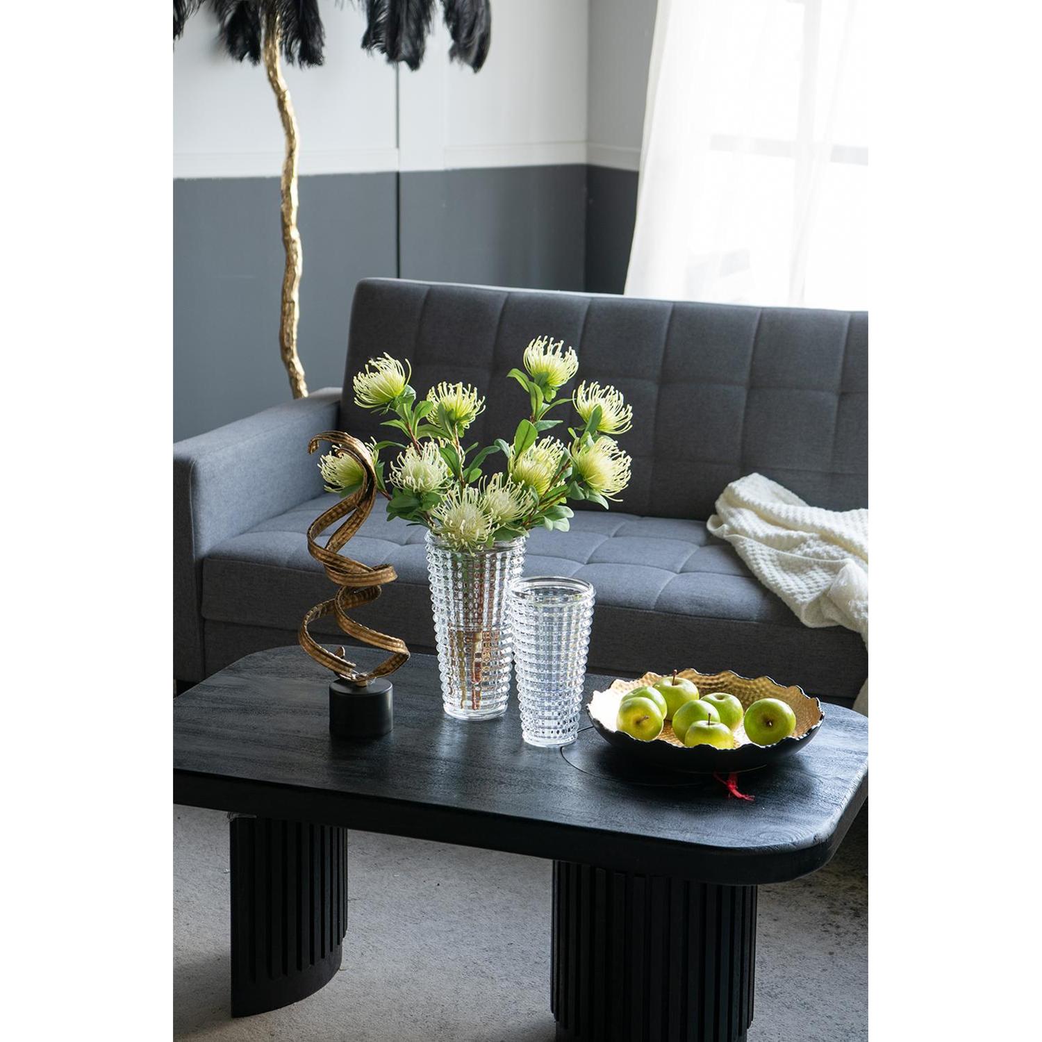 11" Clear Round Glass Table Vase-8