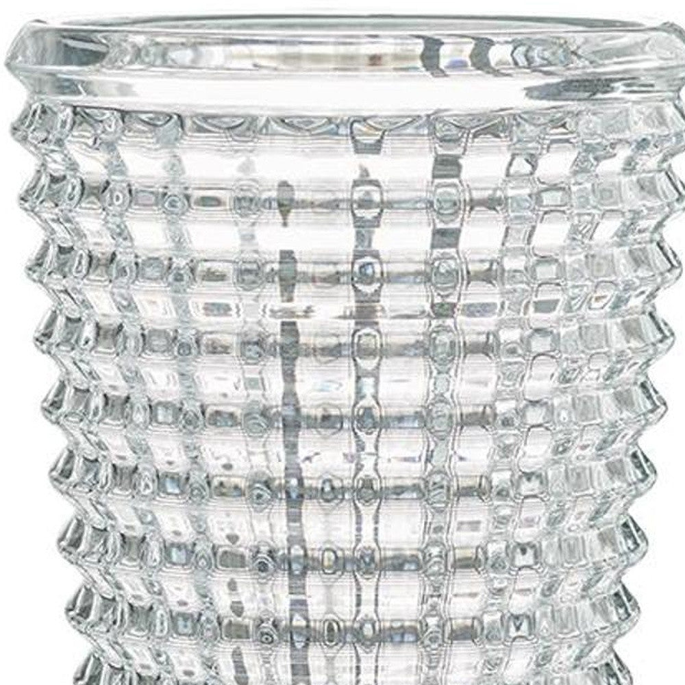 11" Clear Round Glass Table Vase-6