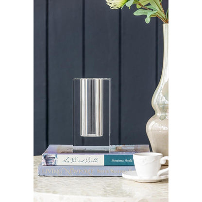 8" Clear Square Glass Table Vase - Loft&Timber