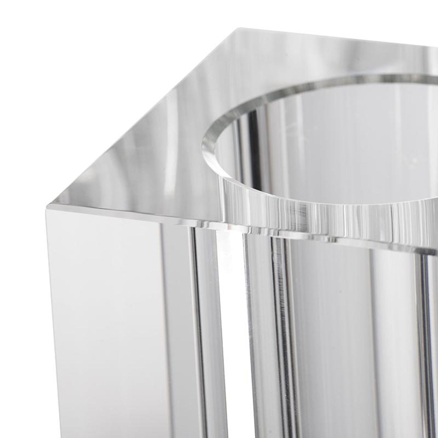 10" Clear Square Glass Table Vase - Loft&Timber