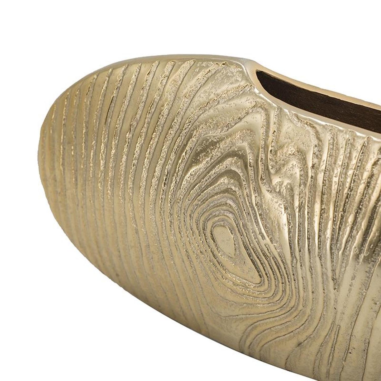 7" Gold Oval Aluminum Table Vase - Loft&Timber