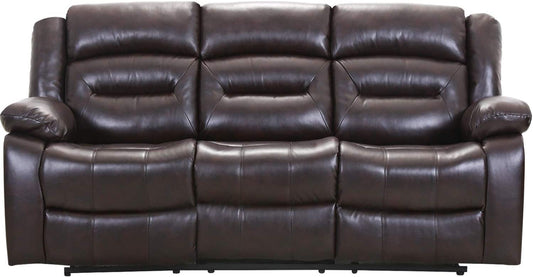 3-Seat Home Theater Recliner Sofa Set, Gray-0