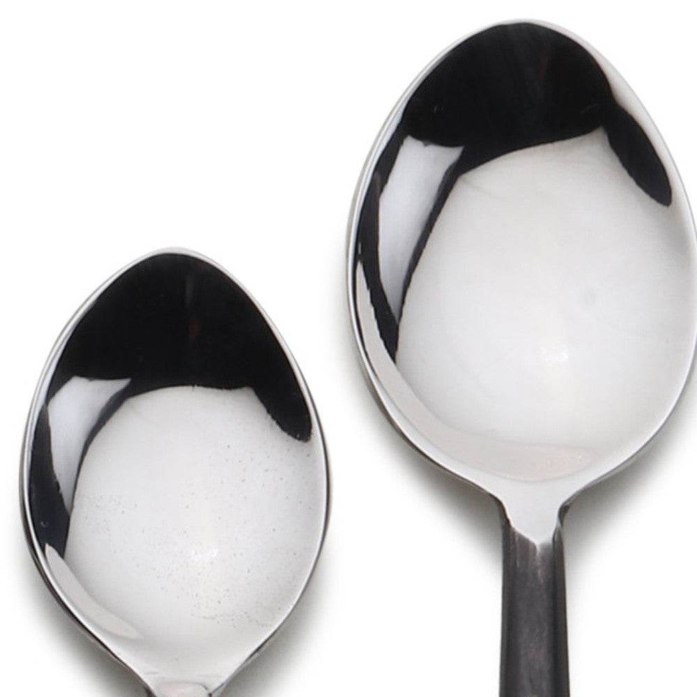 Matte Black Stainless Steel Twenty Piece Hand Forged Flatware Set - Loft&Timber