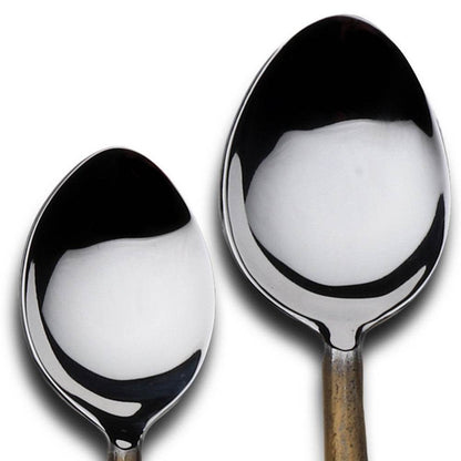 Matte Gold Stainless Steel Twenty Piece Hand Forged Flatware Set - Loft&Timber