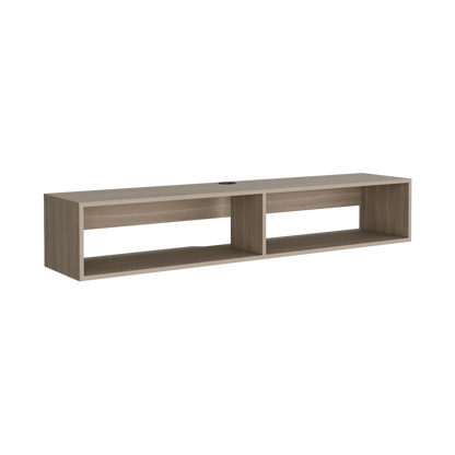 59" Beige Floating Mount TV Stand - Loft&Timber