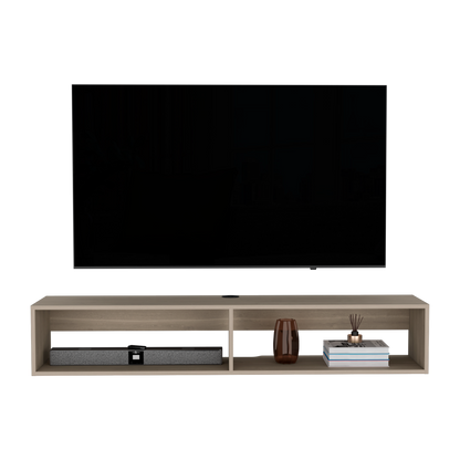 59" Beige Floating Mount TV Stand - Loft&Timber