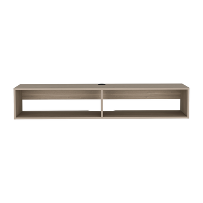 59" Beige Floating Mount TV Stand - Loft&Timber